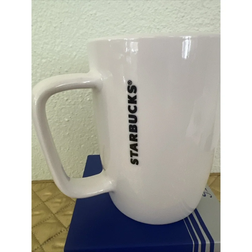 STARBUCKS 10.3 OZ  WHITE CERAMIC  C0FFEE  .MUG